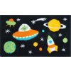 LITTLE MARTIAN - Koupelnové předložky černé (Rozměr 60x90 cm)