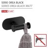 BEZ VRTÁNÍ TurboLoc OREA BLACK - Nástěnný háček dvojitý, černý 4008838277317 Z24288100