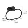BEZ VRTÁNÍ TurboLoc OREA BLACK - Věšák na ručník, černý 4008838298930 Z24292100