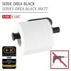 BEZ VRTÁNÍ TurboLoc OREA BLACK - Držák WC papíru, černý 4008838294727 Z24287100
