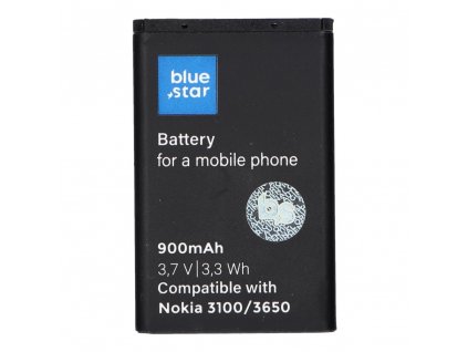 494289 3 baterie nokia 3100 3650 6230 3110 classic 900 mah li ion blue star