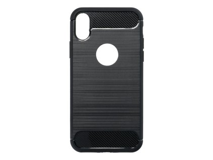 70551 8 pouzdro forcell carbon back cover pro apple iphone x cerne