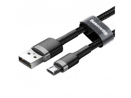 588401 1 baseus kabel cafule usb microusb 1 5a 2 metry sedo cerny