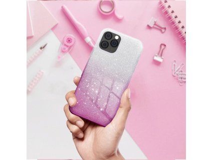 189510 pouzdro forcell shining xiaomi redmi 10 transparent ruzove
