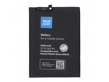 608797 2 baterie xiaomi redmi note 9 bn54 5020 mah li ion blue star