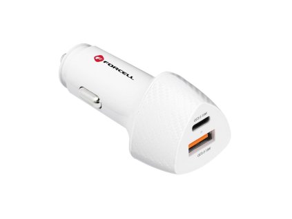 619829 1 nabijecka do auta forcell carbon typ c 3 0 pd20w usb qc3 0 18w 5a cc50 1a1c bila total 38w