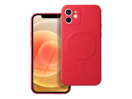 FuteraSILICONEMAGCOVERkompatybilnyzMagSafedoIPHONE12czerwony1