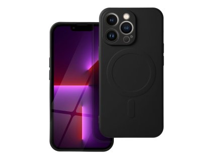 FuteraSILICONEMAGCOVERkompatybilnyzMagSafedoIPHONE13Proczarny1