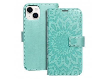 641691 pouzdro forcell mezzo book apple iphone 14 6 1 mandala zelene