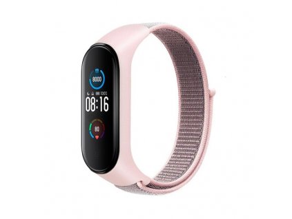 647289 reminek nylonovy pasek smart band xiaomi mi band 3 4 5 6 7 ruzova