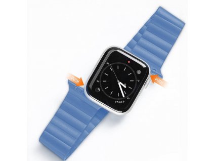 666161 dux ducis chain magneticky silikonovy reminek pro apple watch 38 40 41mm modra