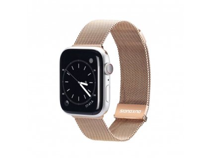 666482 dux ducis milanese magneticky reminek z nerezove oceli pro apple watch 42 44 45mm zlata