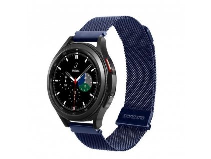 665663 dux ducis milanese magneticky reminek z nerezove oceli pro samsung galaxy watch huawei watch honor watch 20mm band modra