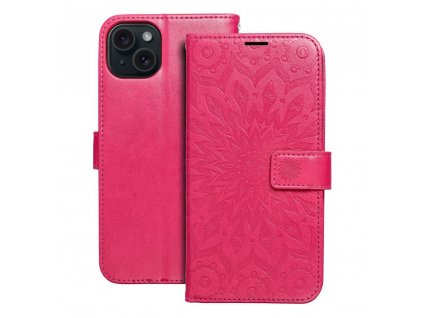 666947 7 pouzdro forcell mezzo book apple iphone 15 plus mandala purpurove