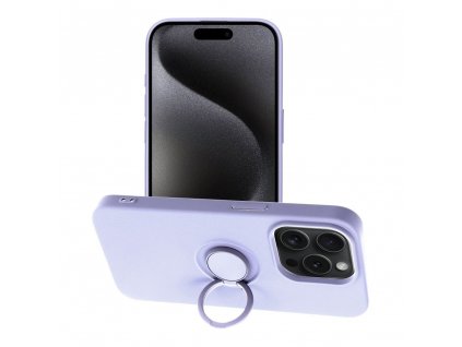 662606 8 pouzdro forcell silicone ring apple iphone 15 pro fialove