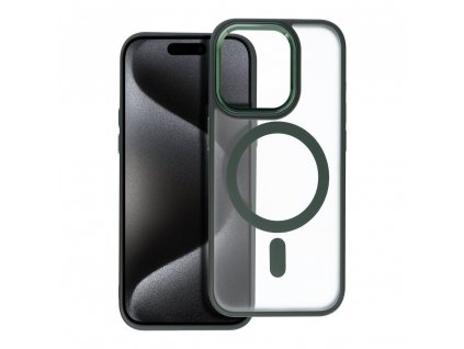 669415 6 pouzdro matte mag cover kompatibilni s magsafe apple iphone 15 pro zelene