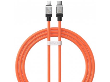 666536 baseus kabel typ c apple lightning 8 pin coolplay fast charging 20w 1m oranzovy cakw000007