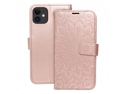 650325 10 pouzdro forcell mezzo book apple iphone 11 mandala zlato ruzove