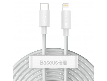 658086 baseus kabel typ c pro apple lightning 20w simple wisdom tzcatlzj 02 1 5 m bily 2 kusy v cene