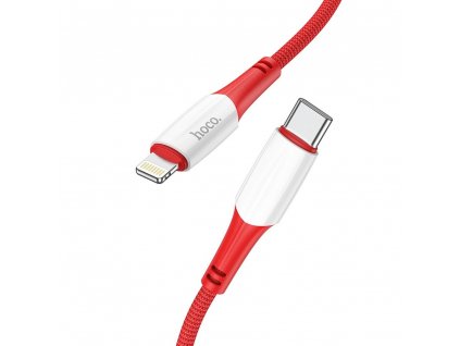 636327 hoco kabel typ c pro iphone lightning 8 pin power delivery pd20w ferry x70 1m cerveny