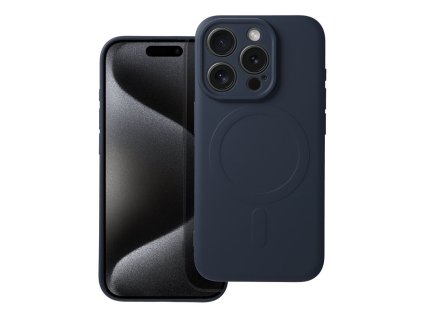 FuteraSILICONEMAGCOVERkompatybilnyzMagSafedoIPHONE15Protytanowyniebieski1