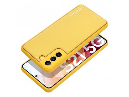 681411 pouzdro forcell leather case samsung galaxy a35 5g zlute