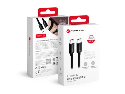 KabelUSBCdoUSBCForcellF-EnergyQC40PD3A60W3mC338czarny1