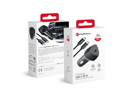 adowarkasamochodowaForcellF-EnergyCarbonUSBCQC30PD3A20WkabelUSBCdoUSBCCC50-1Cczarna1