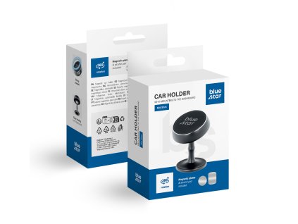 UchwytnatelefondosamochodumagnetycznyBlueStarMidStickdodeskiczarny1