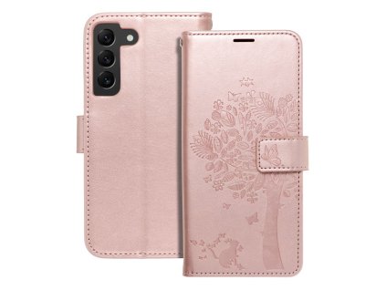 619335 11 pouzdro forcell mezzo book samsung galaxy s22 strom zlato ruzove