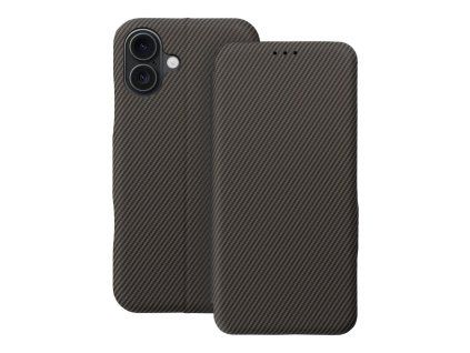 EtuizklapknaiPhone16PLUSFolioSideMagnetbrzowe1