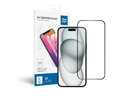 SzkohartowanedoiPhone15PLUS-16PLUSfullglueBlueStar5Dczarne1