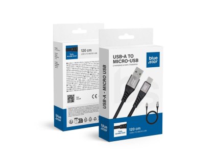 679902 pleteny kabel blue star s konektorem usb a na micro usb 2a