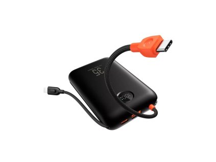 PowerbankVegerK2W2068PDQC3035W20000mAhzwbudowanymikablamiTypC-Lightningczarny1