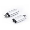 622863 nabijeci adapter typu c na micro usb stribrny