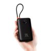 PowerbankVegerK2W2068PDQC3035W20000mAhzwbudowanymikablamiTypC-Lightningczarny4