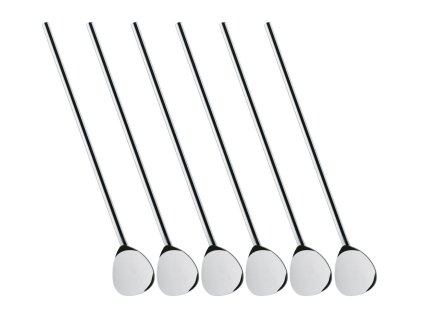 Koktejlová lžička s brčkem, 6ks - Cilio  Lžička na koktejly s brčkem, 6 ks  - Cilio