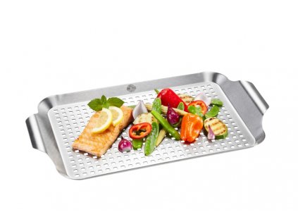 Grilovací podnos BBQ velký - GEFU  Grilovací Pánev BBQ nerezová velká - GEFU