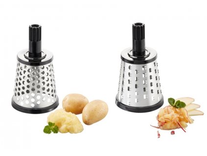 Doplňkové Krájecí bubny TRANSFORMA® pro bubnové struhadlo TRANSFORMA® - GEFU  Nástavec pro bubnové strouhadlo TRANSFORMA - GEFU