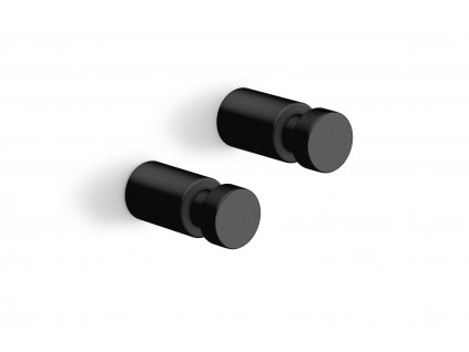 Set háčků na ručník AIVO 3,5 cm černé, 2 ks - ZACK  AIVO háček 3,5 cm černý, 2 ks - ZACK