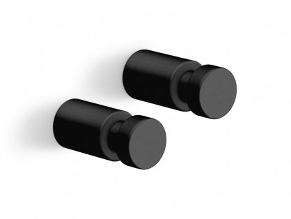 Set háčků na ručník AIVO 4 cm černé, 2 ks - ZACK  AIVO háček 4 cm černý, 2 ks - ZACK