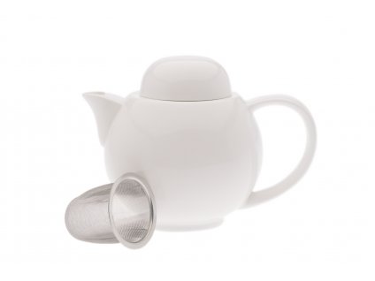 Porcelánová Konvice se sítkem White Basics 1 l - Maxwell&Williams  Čajník a sítko na 6 šálků White Basics 1 l - Maxwell&Williams