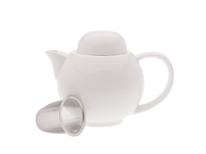 Porcelánová Konvice se sítkem White Basics 0,7 l - Maxwell&Williams  Čajník a sítko na 4 šálky White Basics 0,7 l - Maxwell&Williams