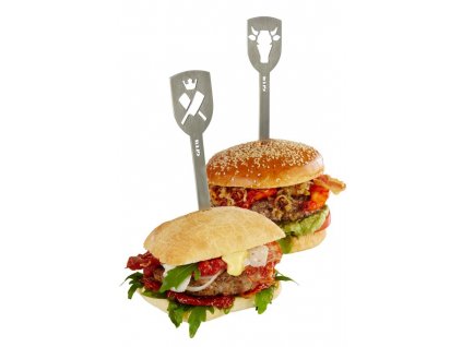 Hamburgerové špízy TORRO, 2 kusy (sekáček / býk) - GEFU  Špízy na hamburger TORRO, 2 kusy - GEFU