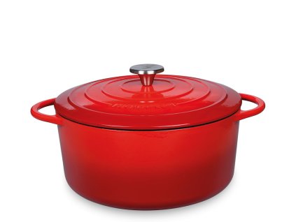 Litinový hrnec kulatý Provence 28 cm červený - Küchenprofi  Litinový Hrnec na pečení Provence kulatý 28 cm červený - Küchenprofi