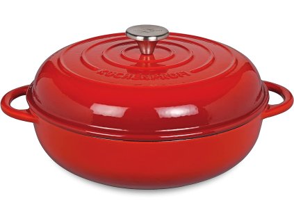 Gurmánská litinová pánev na dušení s pokličkou PROVENCE, červená - Küchenprofi Solingen  PROVENCE pánev s poklicí 28 cm červená - Küchenprofi
