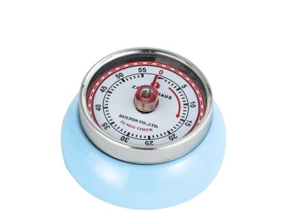 Kuchyňská magnetická minutka Speed Retro světle modrá - Zassenhaus  Speed Retro minutovník magnetický světle modrý - Zassenhaus