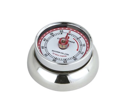 Kuchyňská magnetická minutka Speed Retro nerezová - Zassenhaus  Speed Retro minutovník magnetický nerezový - Zassenhaus
