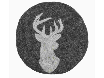 Podložka LANA STAG černá, ovčí vlna Cilio