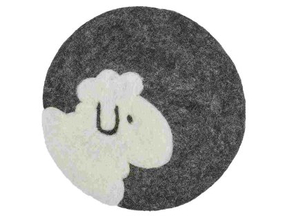 Podložka LANA SHEEP černá, ovčí vlna Cilio